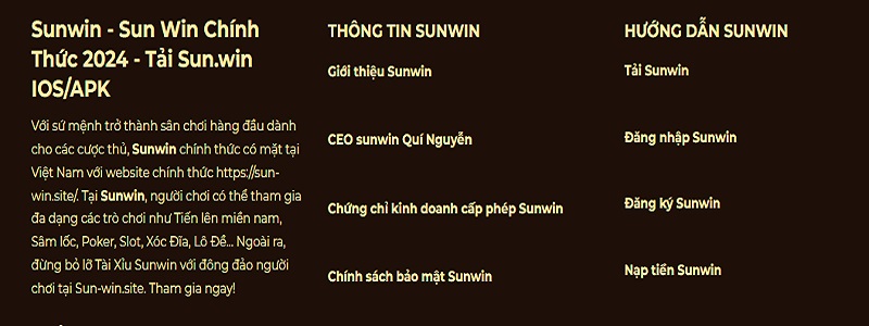 Game bài tại Sunwin đa dạng