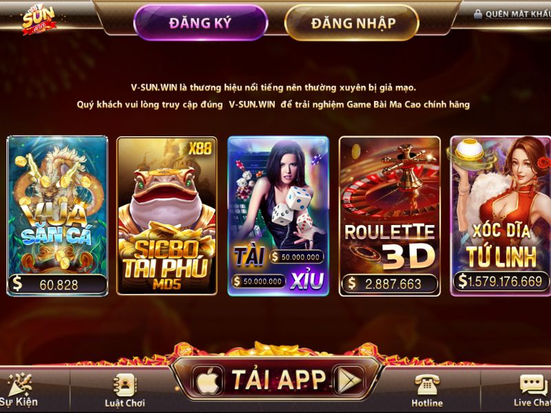 Giới thiệu đôi nét cổng game cá cược online Sunwin